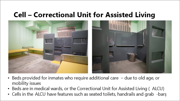 Cell-correctional unit for assisted living