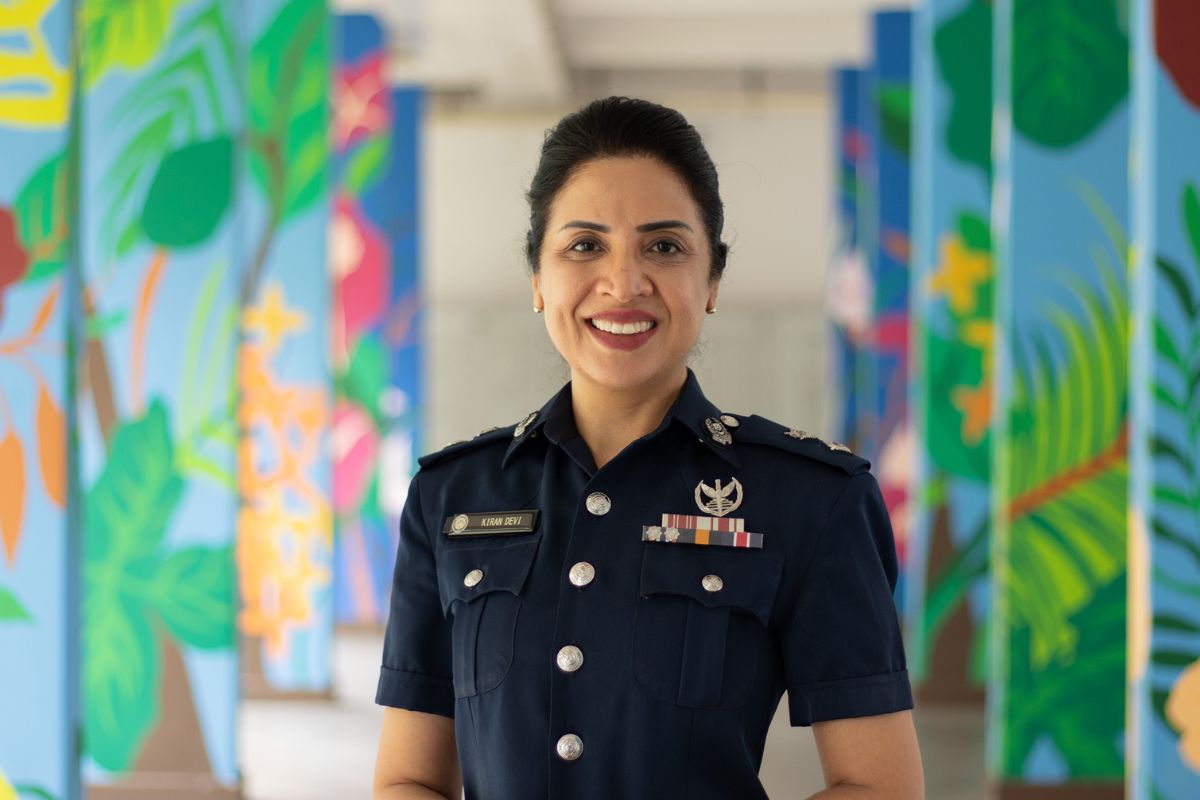 Deputy Superintendent of Police Kiran Devi smiling